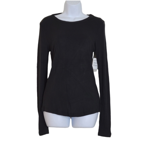 bp Tops - BP. Ribbed Long Sleeve Black Top XL Nordstrom Rack NWT